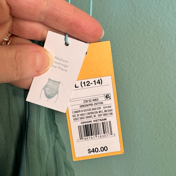 NWT one piece bathing suit, size 12/14. - Picture 4 of 5